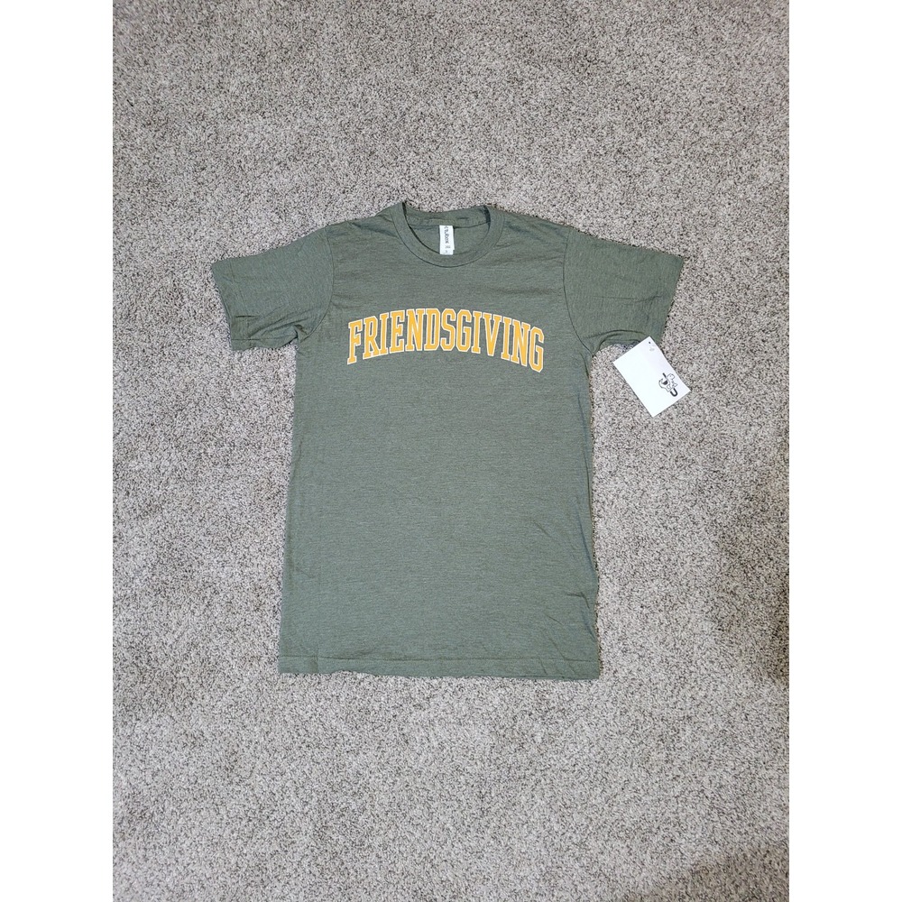 Friendsgiving Unisex Small Green Graphic T Shirt Short Sleeve Tee Top Tshirt NWT